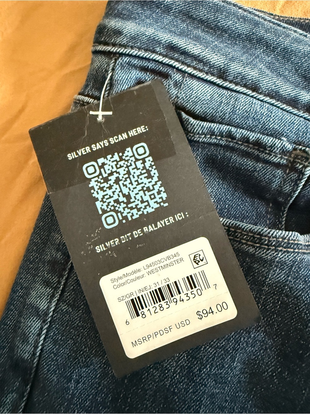 Silver Jeans Dark Blue Wide Leg Jeans - Picture 5 of 9
